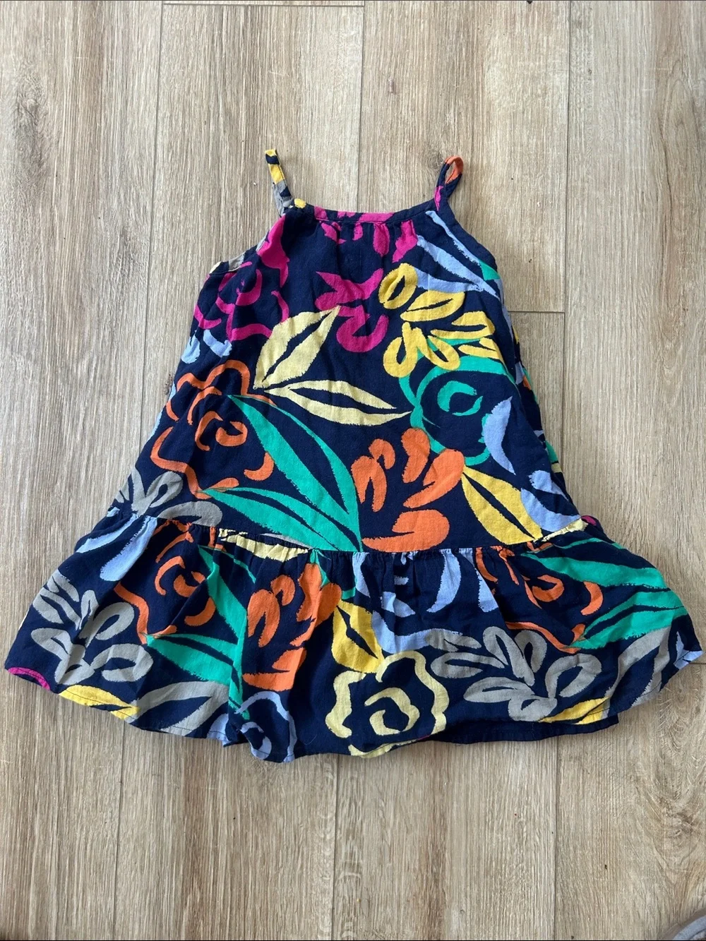 GAP Navy Sundress with Bright Floral Print